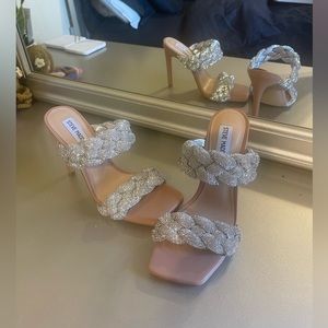 Steve Madden Women Kenley Rhinestone Braided Heel NEW 6.5